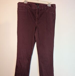 Ann Taylor Factory Women's Burgundy Trousers